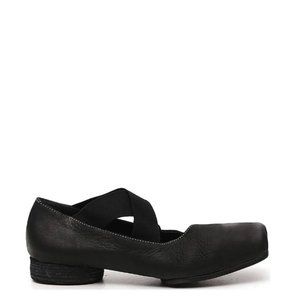 SOLD • $865 UMA WANG Strapped Ballerina Flats in Black Leather • EU 38 US 7 7.5